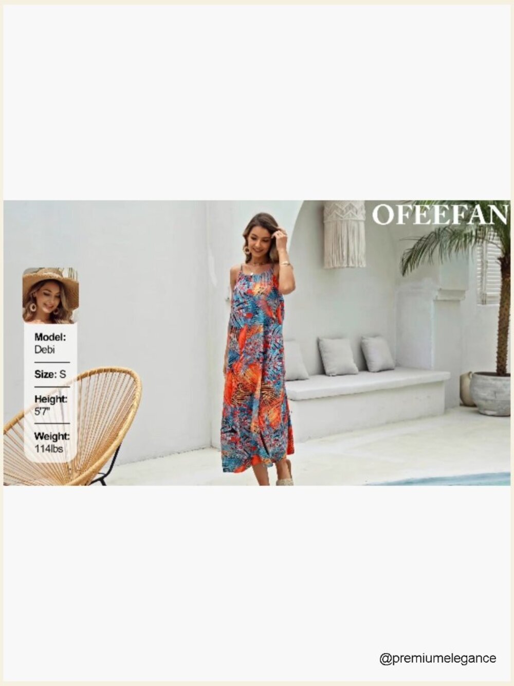 Backless Maxi Sundress Spaghetti Strap Beach Coverup Boho Summer Dress - Picture 7 of 7
